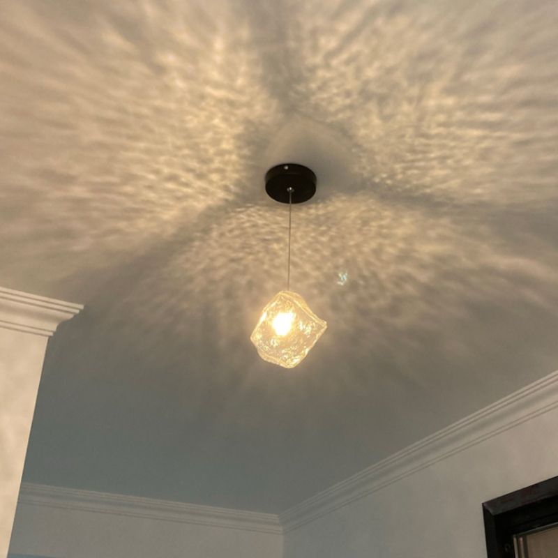 Multi Lights Geometric Cluster Pendant Light Modern Style Glass Down Lighting