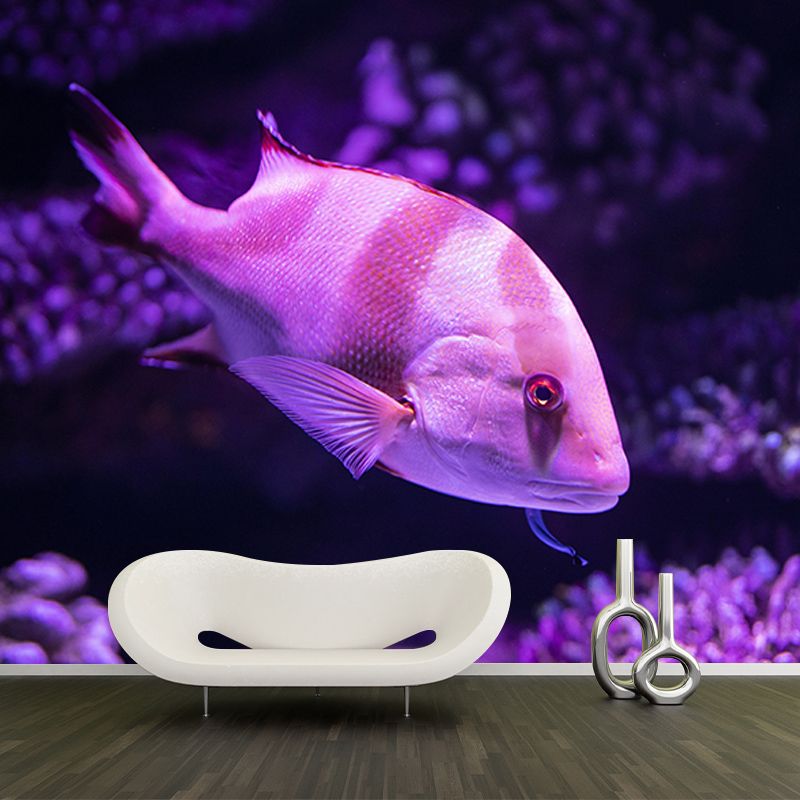 Mysterious Seabed Wall Mural Modern Style Mildew Resistant for Home Decor