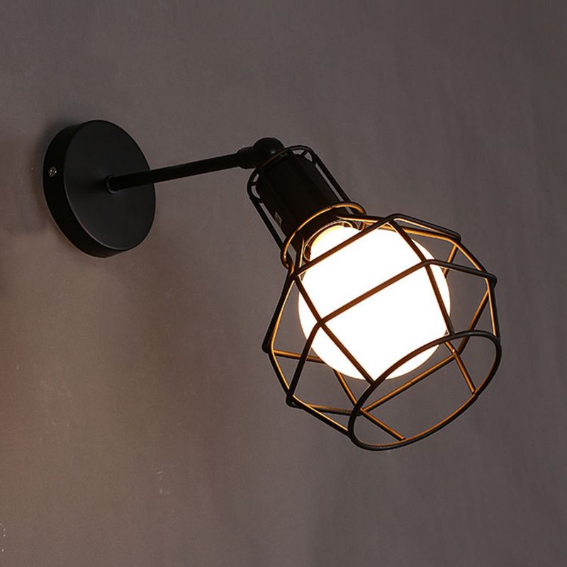 American Industrial Style Shaded Sconce Wall Light Metal 1 Light Sconces