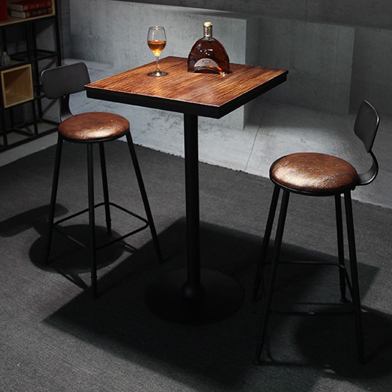 Industrial 1/3/4/5 Pieces Solid Wood Bar Table Set Fixed Table Counter Table
