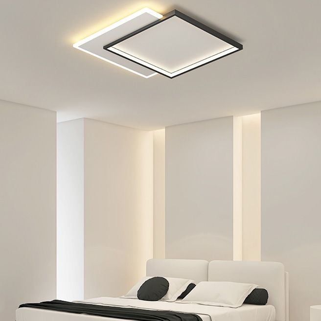 Rectangular Flush Mount Ceiling Light Fixtures for Living Room Study Room