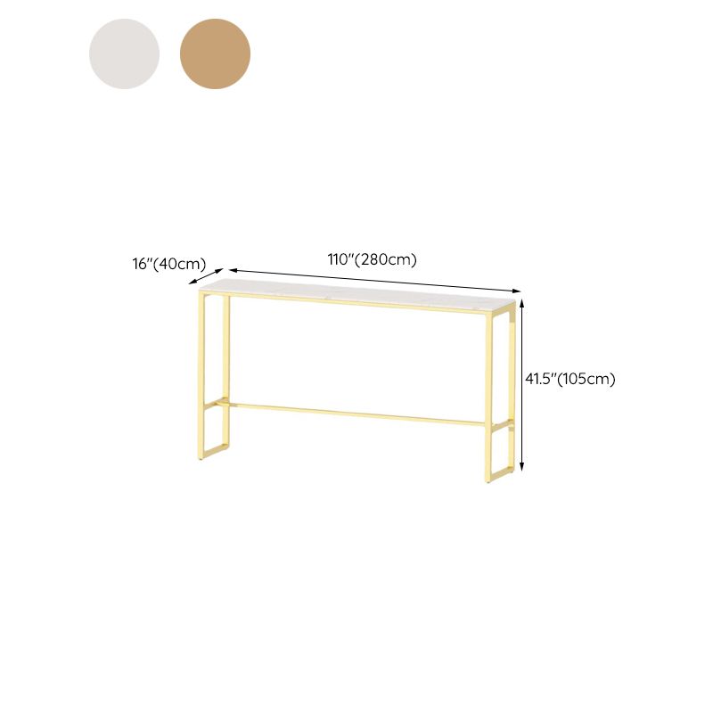 Contemporary Bar Table Rectangle Solid Wood Pub Table for Outdoor