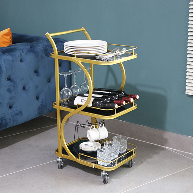 33.07" High Contemporary Rectangle Prep Table Rolling Metal Prep Table for Kitchen