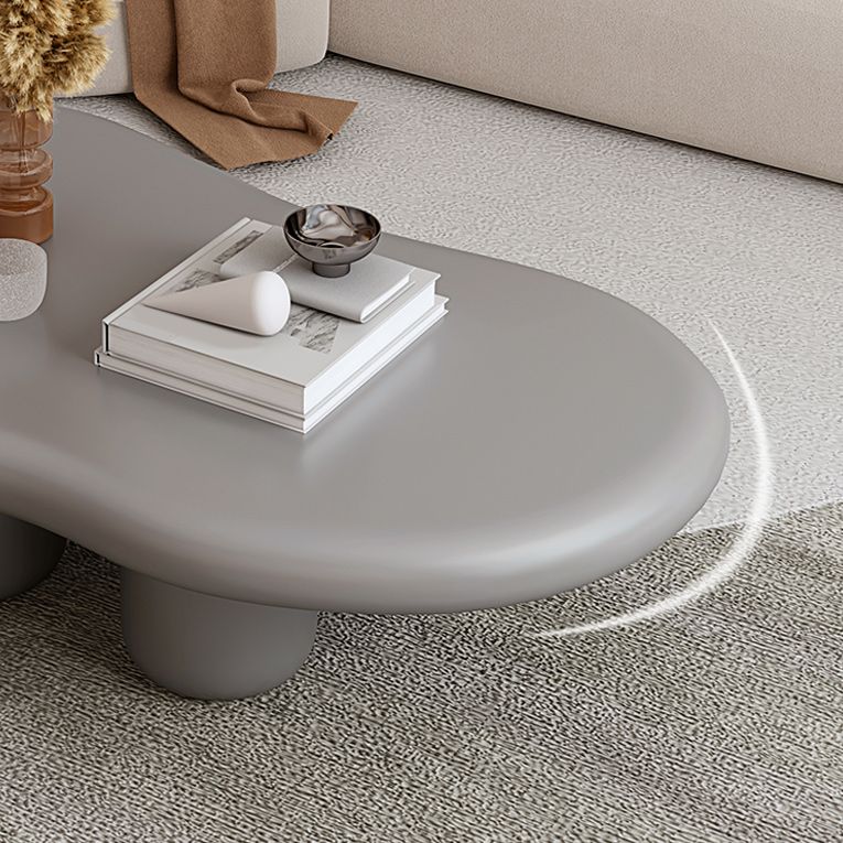 Scandinavian Free Form Coffee Table 3 Legs Wooden Cocktail Table for Living Room