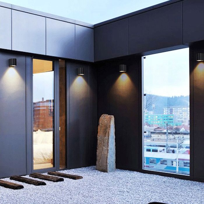 Modern Minimalist Style Cylinder Up and Down LED Wall Sconce Metal Wall Mounted Lamps