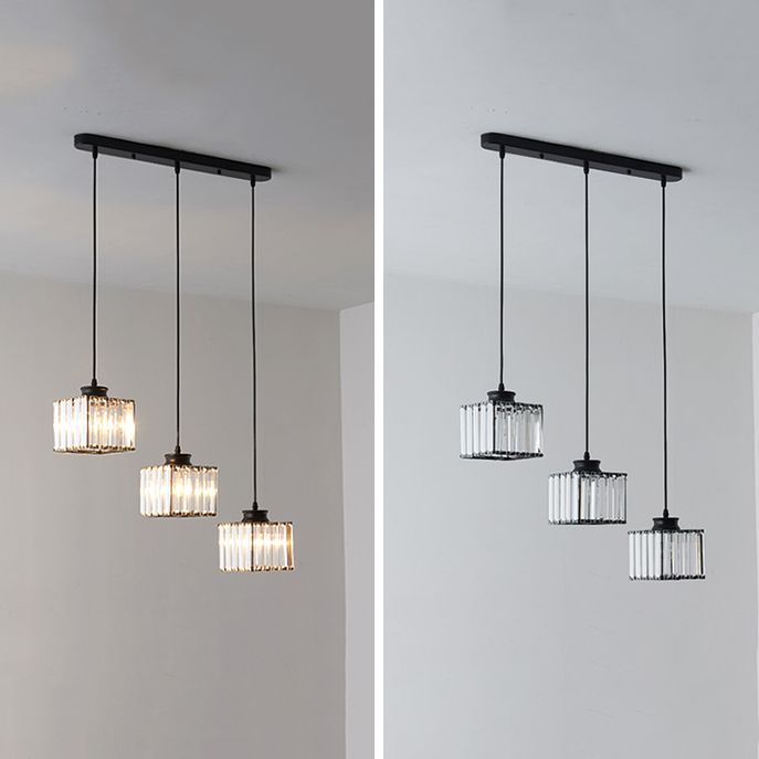 Modern Style Geometry Shape Hanging Lights Crystal Hanging Light Fixtures