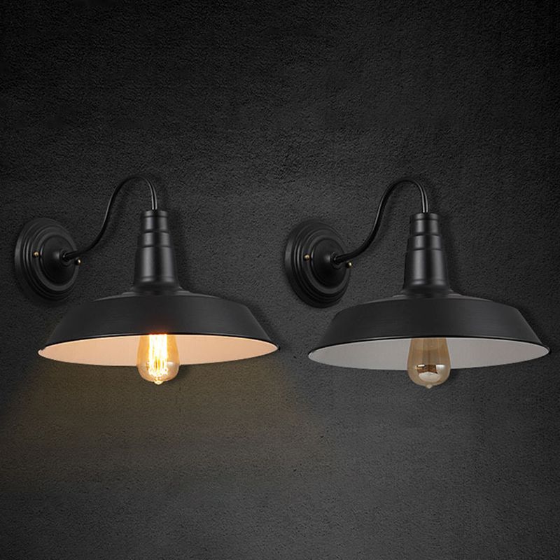 Industrielle Vintage Wandlampe Schmiedeeisen -Scheunenwandlicht für Innenräume