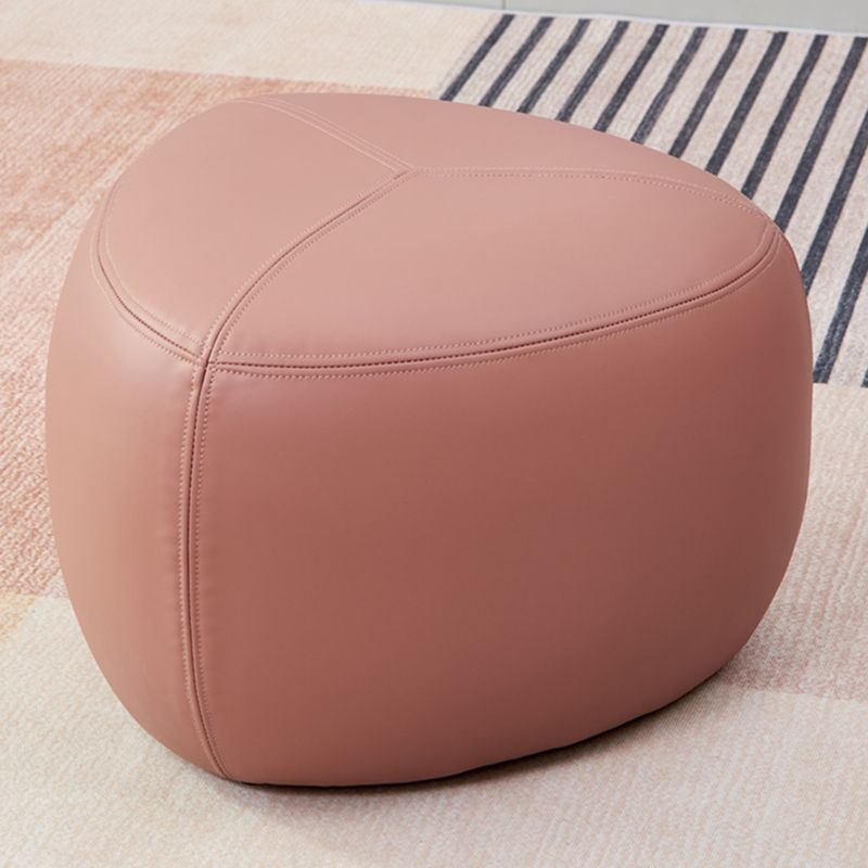 Modern Novelty Shape Ottoman Plain Leather Ottoman Stoolfor Living Room