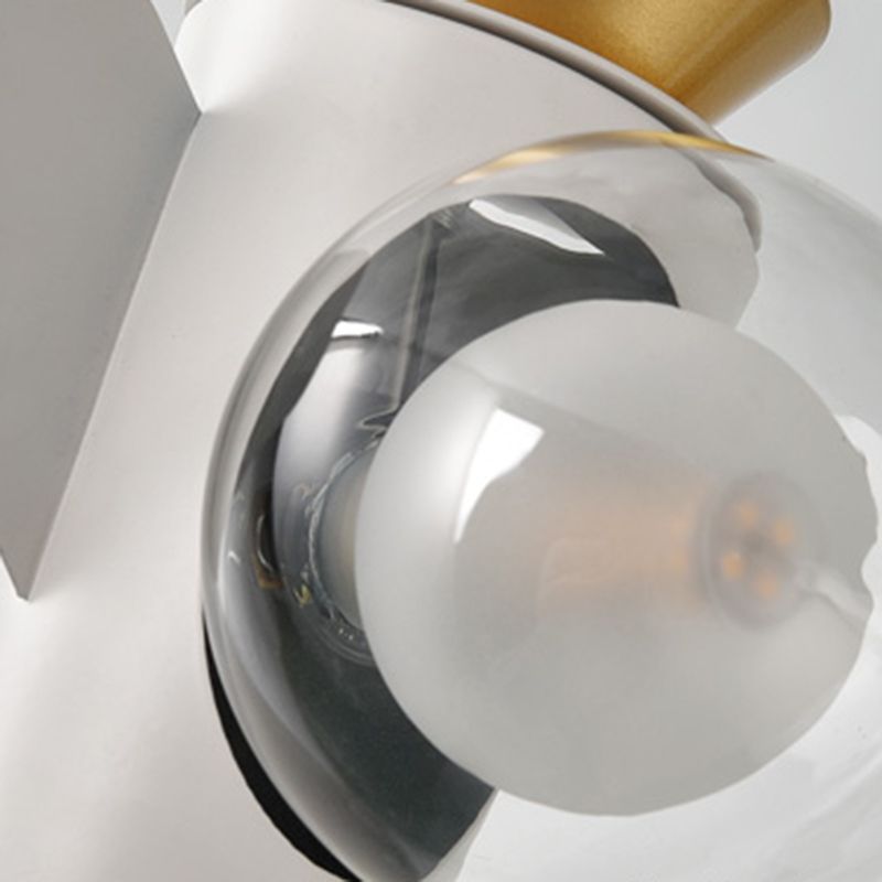 White Metal Cartoon Flush Mount LED Flush Light Fixture for Children's Room