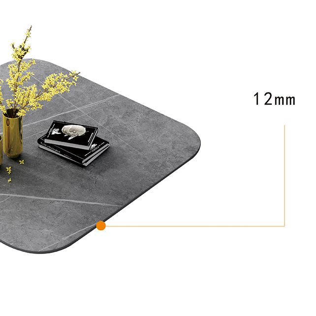 Industriële stijl thuis gesinterde stenen eettafel vierkante vormtafel met 4 potenbasis