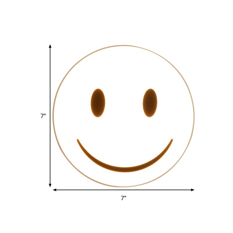 Luz de techo de descarga redonda con sonrisa LED MINI FLUSHMOUNT MINI FLUSHMOUNT con sombra acrílica