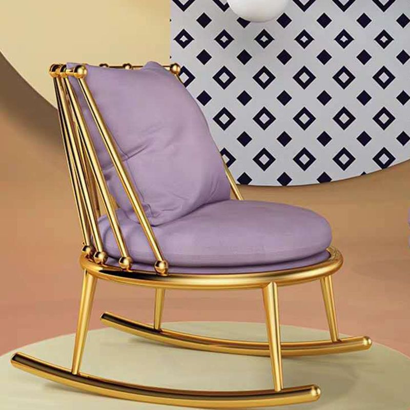 Glam Style Sofa Rocking Chair Indoor Single Rocking Chair for Bedroom
