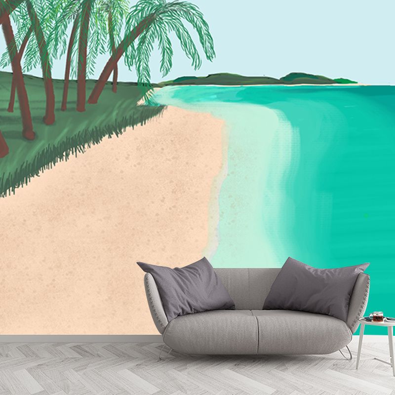 Modern Style Wall Mural Wallpaper Tropical Scenery Bedroom Wall Mural