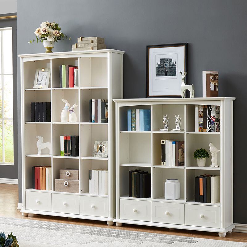 Modern Style Bookcase Engineer Wood Closed Back Bookshelf for Home Office
