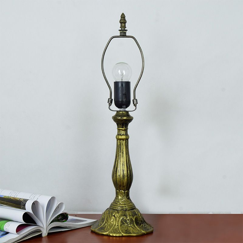 Flower Nightstand Lamp Tiffany Style Stained Art Glass Multi-Color Table Lamp