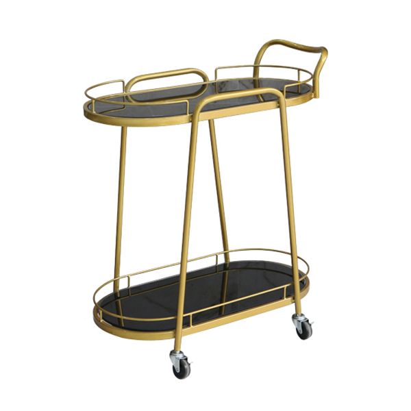 32.28"H Rolling Modern Prep Table Metal Prep Table for Dining Room