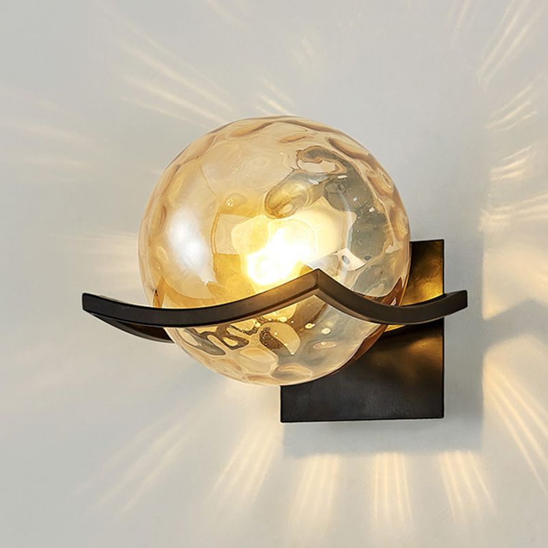 Moderne nordische Kugel Wandmontage Leuchte Glas 1 Lichtwandlampen für Wohnzimmer