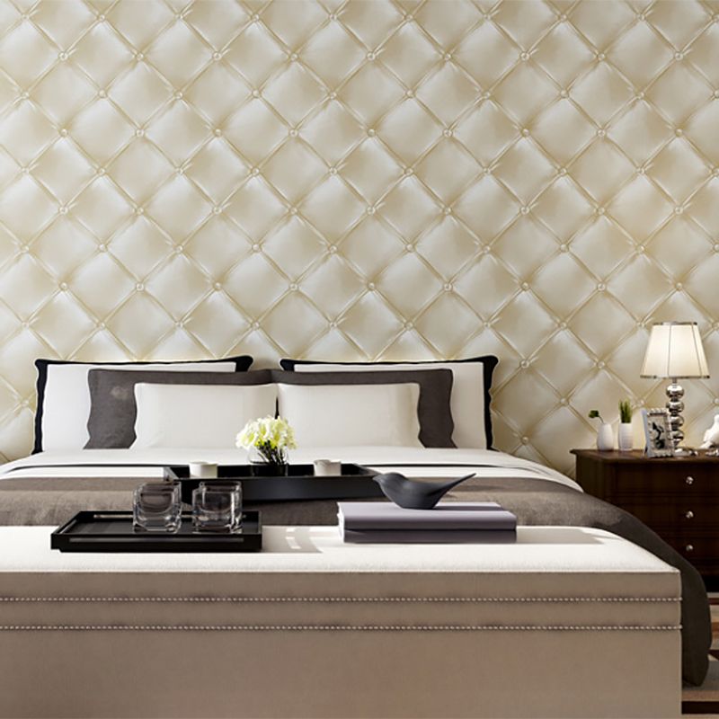 3D Leather Effect Wallpaper 20.5-inch x 33-foot Retro Harlequin Non-Pasted Wall Decor