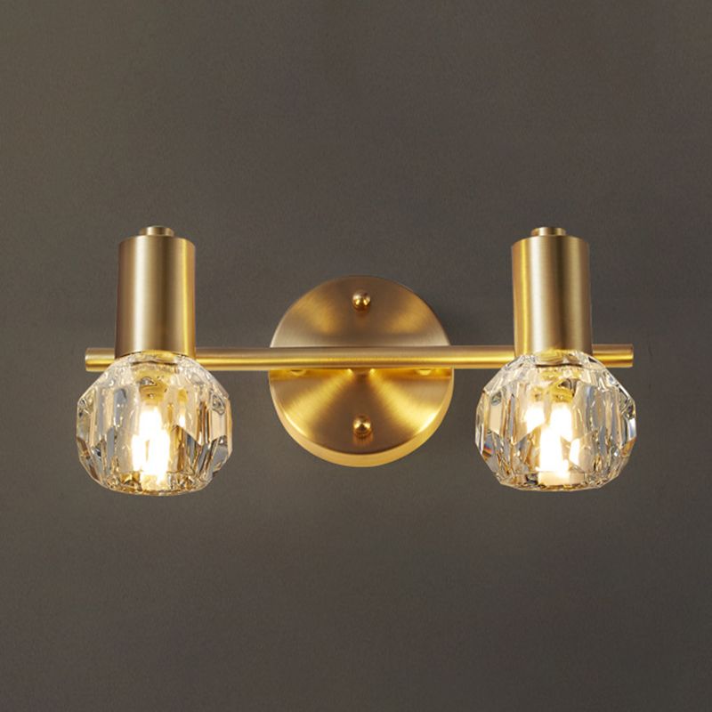 Globe Crystal Mur Murd Lights Modern Mur Mall Éclairage pour la salle de bain