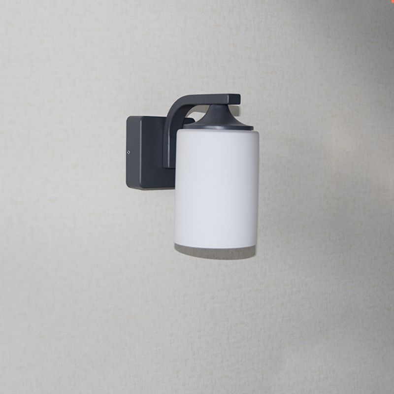 Zylinderwandhalterung 1-Licht Vintage Schwarzer Wandbeleuchtung für Schlafzimmer