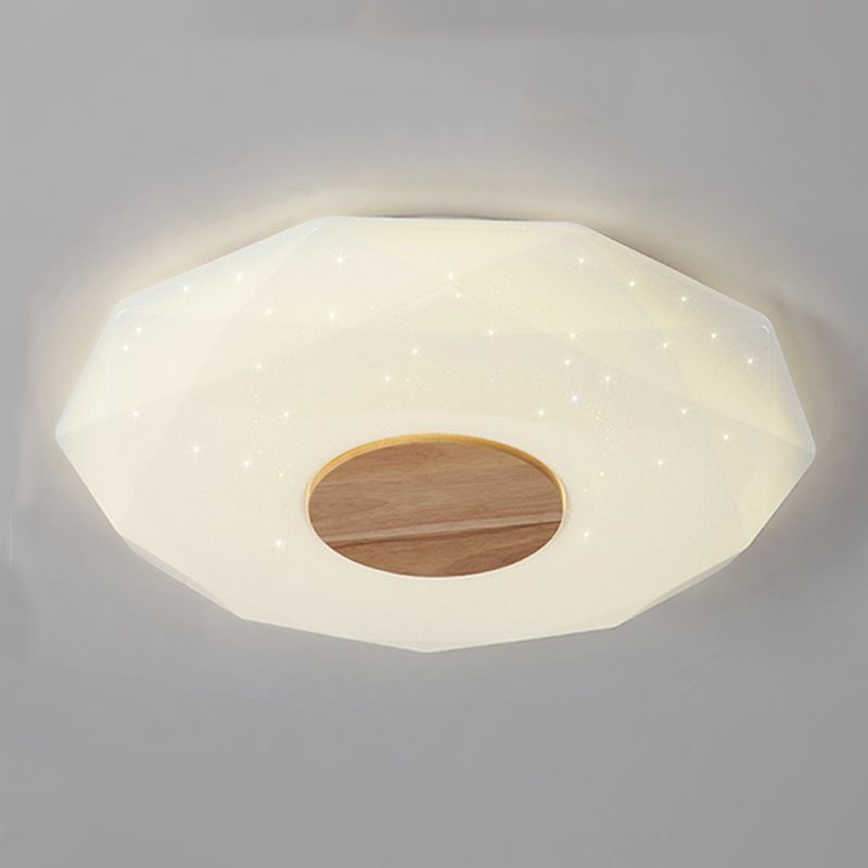 Bois Geometric Flush Ceiling Light Modern 1 Light Flush Ceiling Light Fixtures in Brown