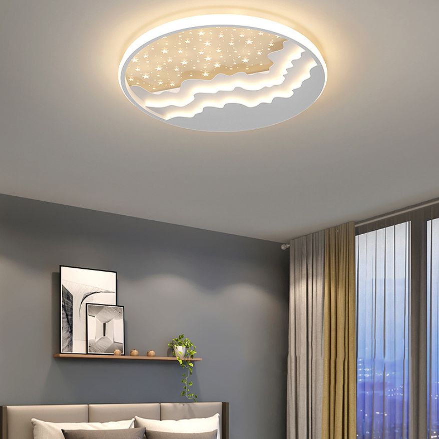 Lumière simple menée ronde en métal de style moderne d'appareils d'éclairage de plafond de bâti affleurant