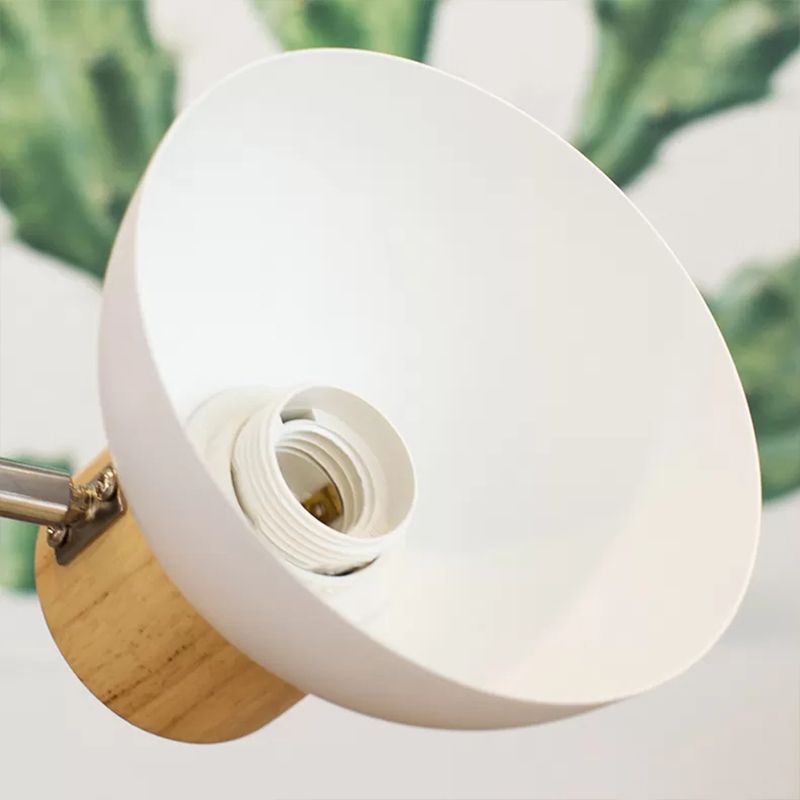 Rotatable Wood Desk Light with Animal Deco Living Room 1 Light Nordic Style Table Lamp in Beige