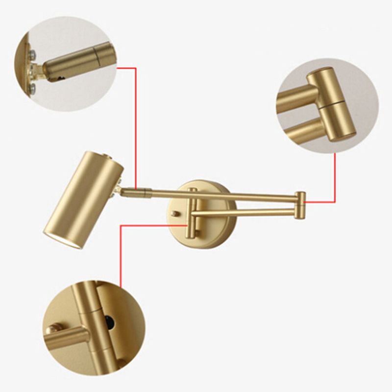 Modernas apliques del brazo oscilante de la pared de metal 1 lámpara de apliques de luz