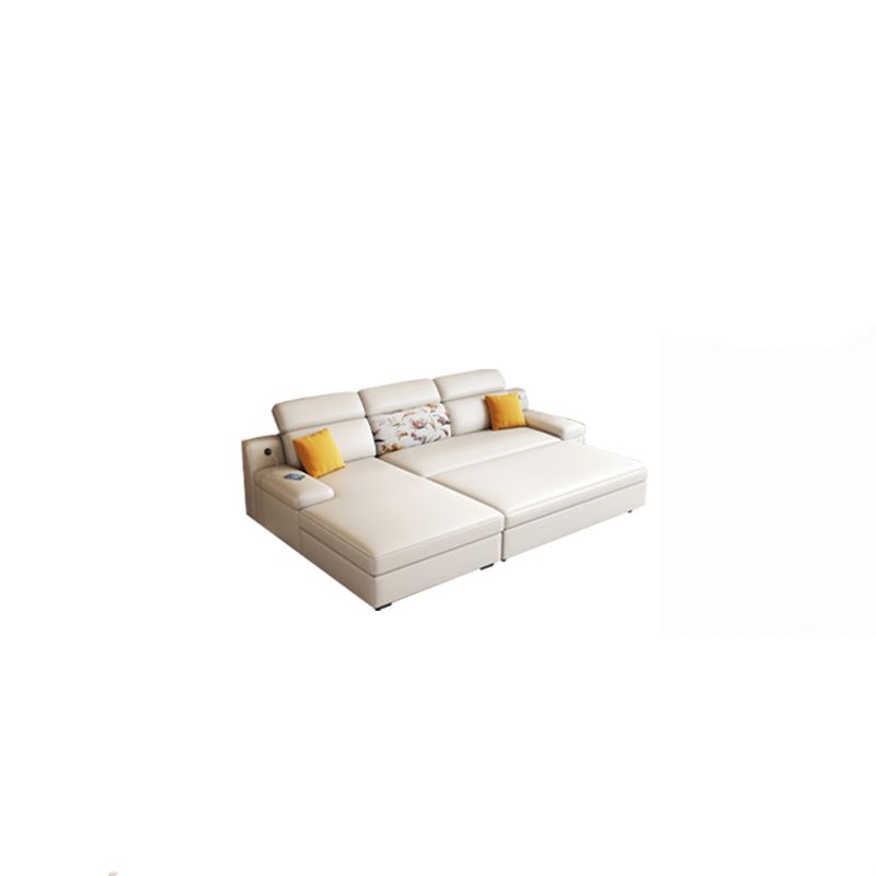 3 seat Mid Century Modern Pillow Top Arm Sofa Sewn Pillow Back Sofa