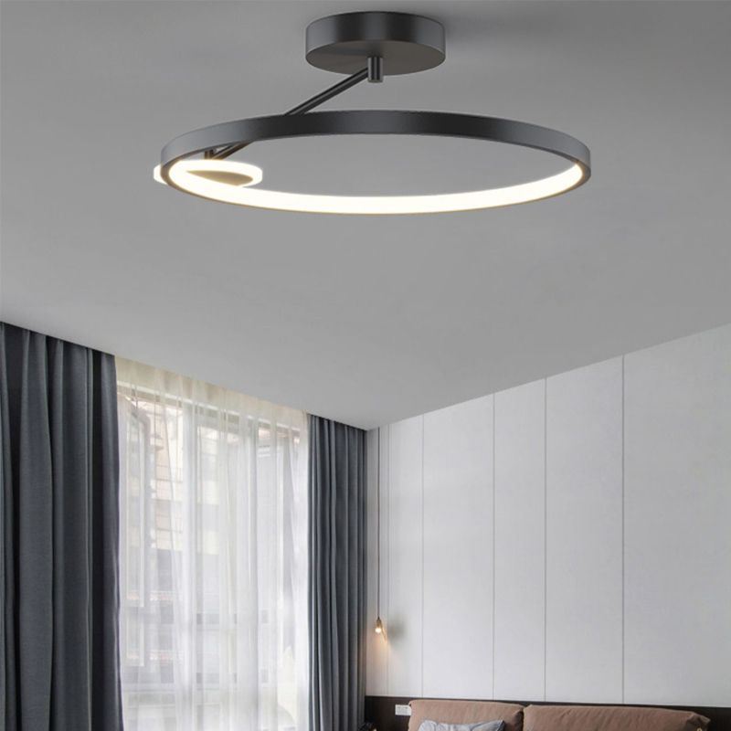 Luz de descarga de descarga circular contemporánea de metal 2 iluminación Flushmount Flushmount