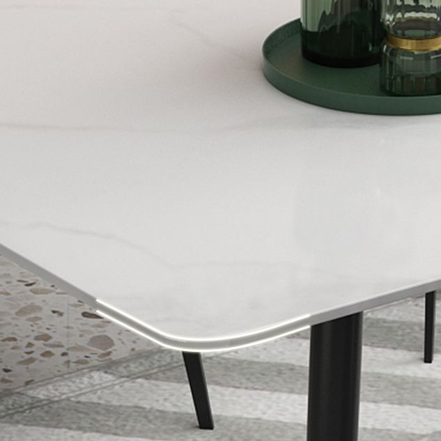 Mesa de comedor rectangular Piedra industrial Mesa de comedor de 4 pies para interiores
