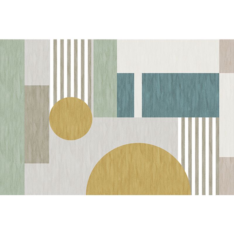 Morandi Kleur Minimalistisch Vloerkleed Polyester Geometrisch Tapijt Machinewasbaar Tapijt voor Slaapkamer