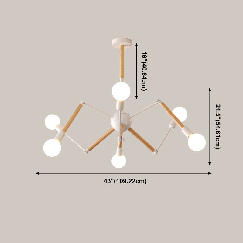 Spider Chandelier Light Fixtures Modern Multi-Head Hanging Pendant Lamps for Living Room