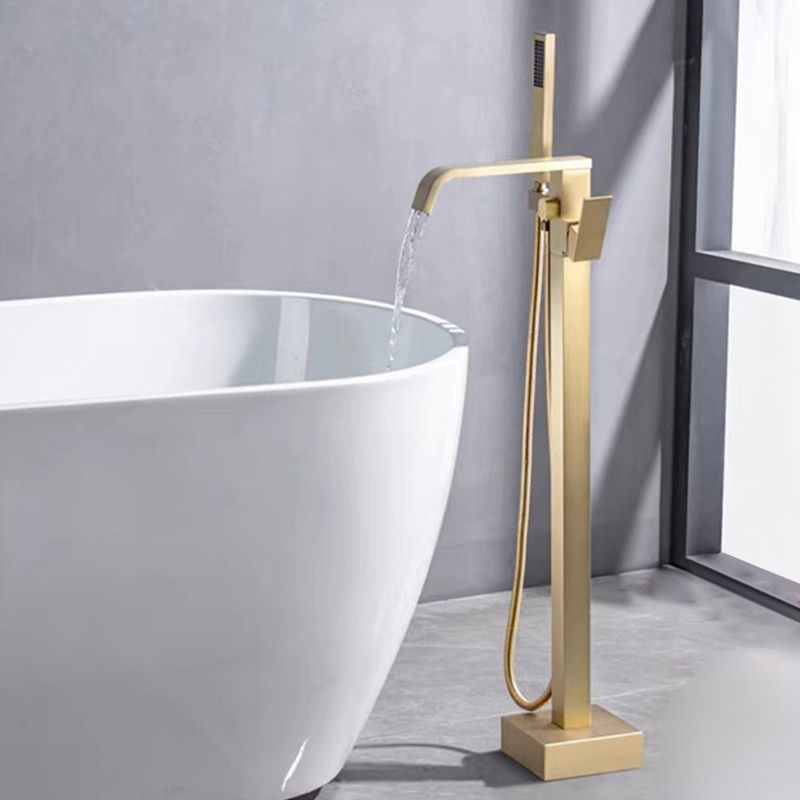 Floor Mounted Metal Freestanding Tub Filler Rotatable Freestanding Bathtub Faucet