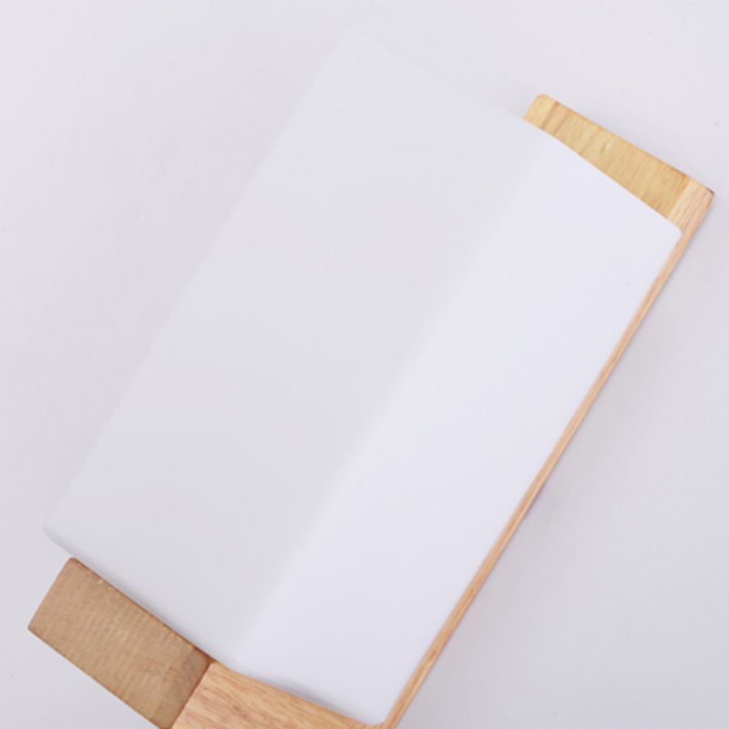 Luz de pared de color de registro de vidrio en la lámpara de pared rectangular de madera de estilo conciso moderno para espacios interiores