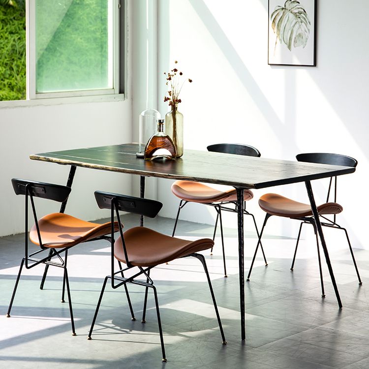Industrial Dining Table Rectangle Wooden Dinner Table for Dining Room