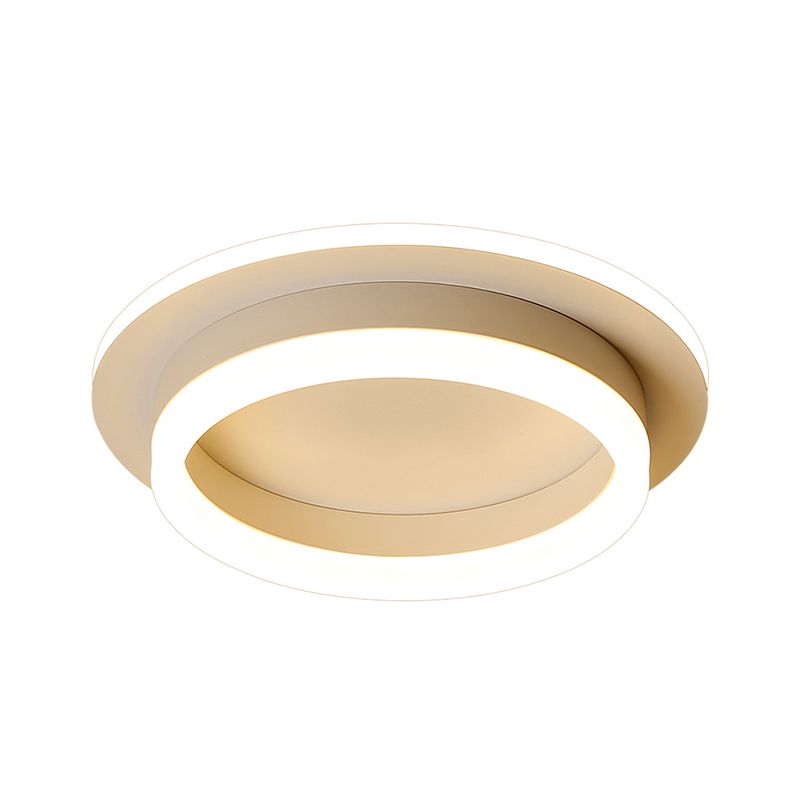 Ronde/vierkante inbouwplafondlamp Minimalistisch acryl Zwart/wit LED-inbouwverlichting in warm/wit licht voor slaapkamer