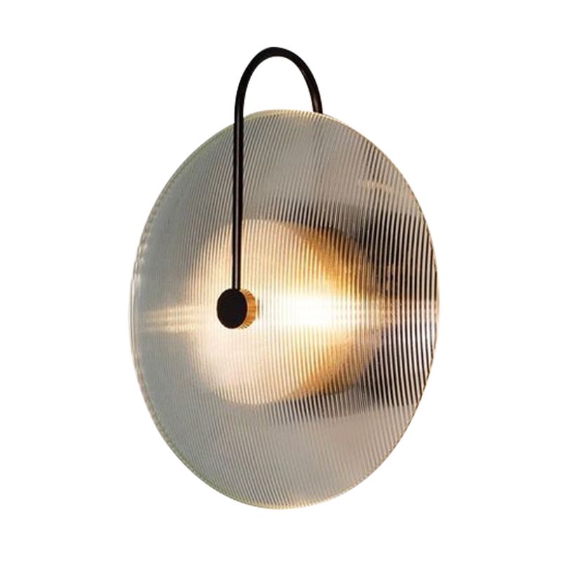 Hedendaagse 1-licht wandkandelcirkelcirkel Glazen wand gemonteerd licht voor woonkamer