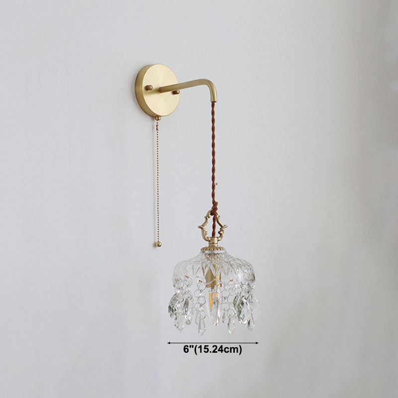 Crystal Raindrop Wall Sconce Lights Modern Style 1 Light Wall Mounted Lamps