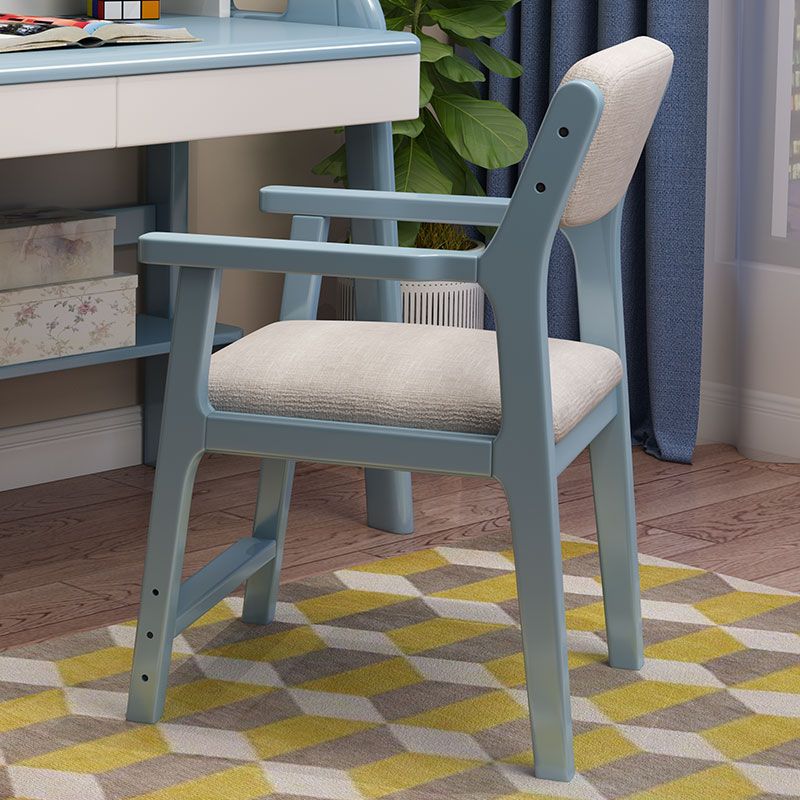Contemporary Solid Wood Dining Arm Chair Open Back Single Dining Side Chair for Home Use