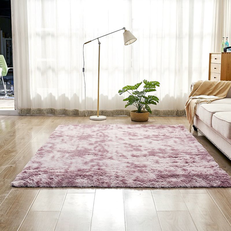 Alfombra de la sala de estar nórdica alfombra de tinte multicolor de tinte sintética lavable con alfombra no deslizante para mascotas