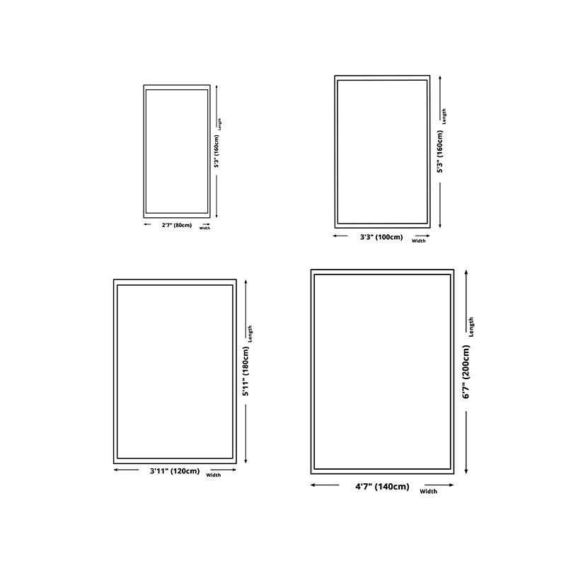 Black Modern Print Carpet Polyester Simple Carpet Washable Carpet for Living Room