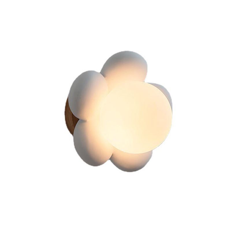 White/Pink Wood Lighting Modernism Wall Light for Foyer Home