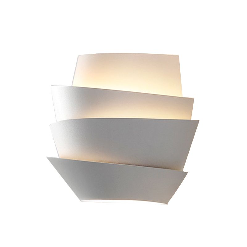 Contemporary 2-Light White Wall Mounted Sconce Metal Unique Wall Light