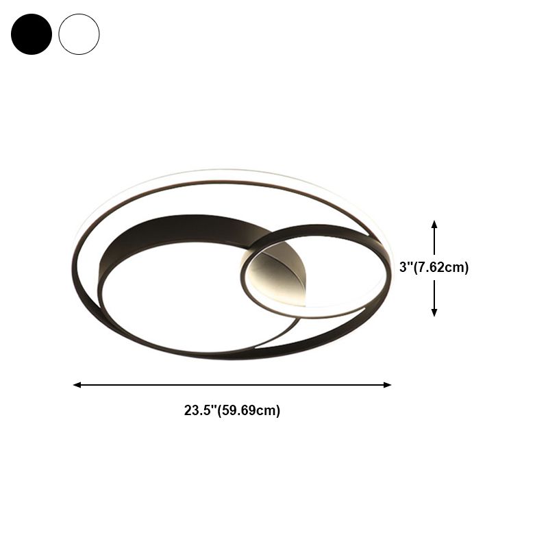 Circulaire en métal proche de l'éclairage de plafond Éclairage de plafond LED moderne pour chambre à coucher