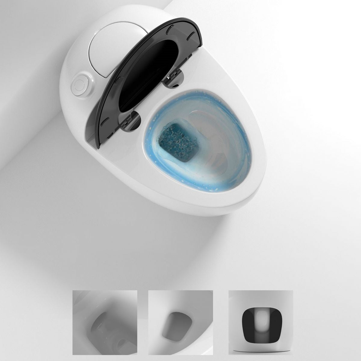 Modern Siphon Jet One Piece Toilet Bowl Heated Seat Urine Toilet with Toilet Seat
