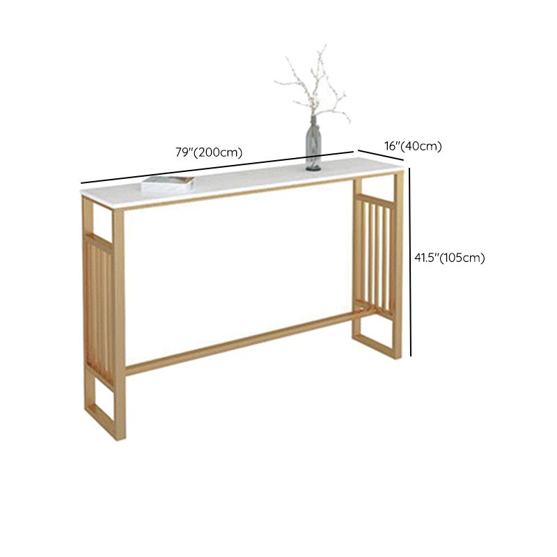 Glam Style Bar-height Table Metal Base Table for Living Room