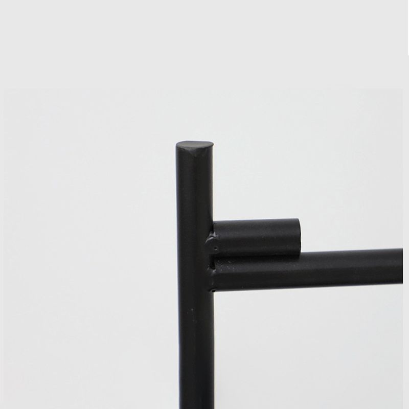 Round Mid-Century Side End Table Iron 4 Legs Tray Top End Table