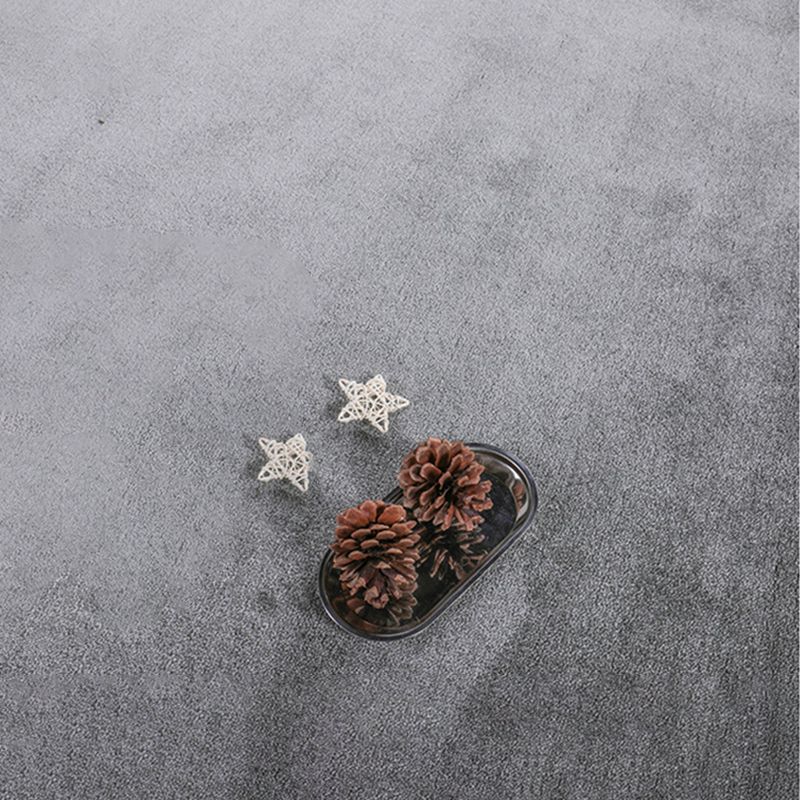 Round Gray Tone Casual Indoor Rug Polyester Solid Rug Non-Slip Backing Indoor Rug for Living Room