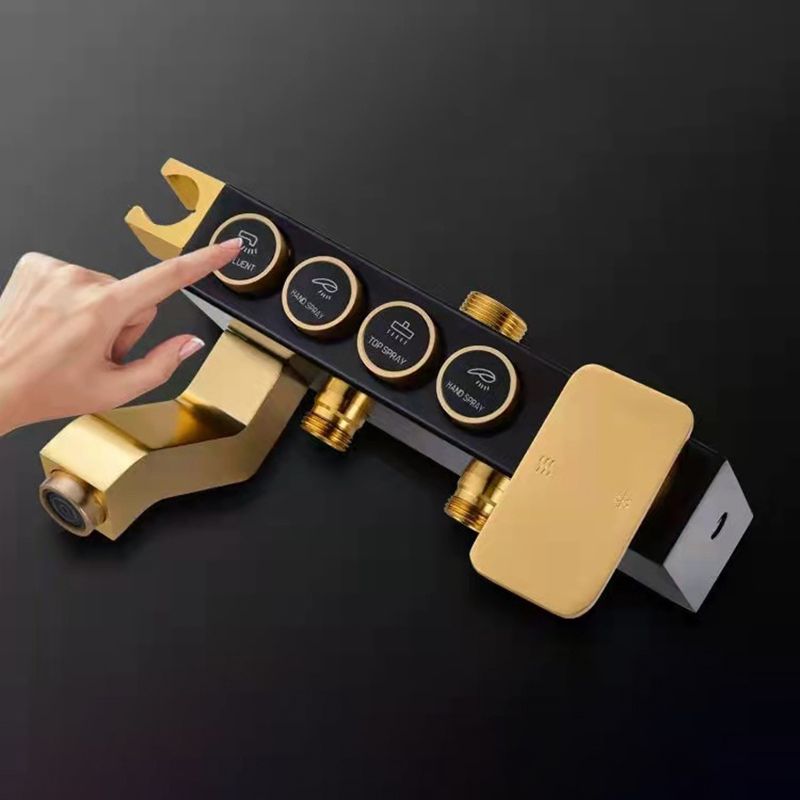 Modern Adjustable Water Flow Shower Faucet Shower Arm Shower System on Wall